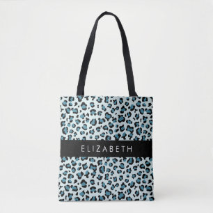 Luipaard Print, Vlekken, Blauwe luipaard, Jouw naa Draagtas