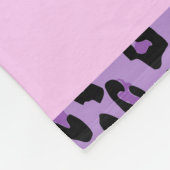 Luipaard Print, Zebra Print, Paarse, Jouw naam Fleece Deken (Hoek)