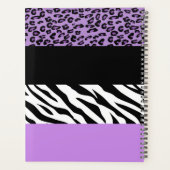 Luipaard Print, Zebra Print, Paarse, Jouw naam Planner (Achterkant)