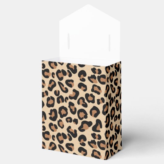 Luipaard Print, Zwart, Roest en Tan Bedankdoosjes (Geopend)