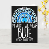 Luipaard Regenboog April We dragen blauw Autisme b Kaart (Gele Bloem)