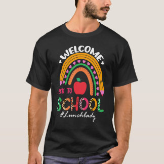 Luipaard Regenboog Welkom Terug Op School Lunchdam T-shirt