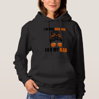 Luipaard Rommelige Knot Leukemie Ik Draag Oranje Hoodie