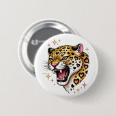 Luipaard Ronde Button 5,7 Cm (Voorkant /achterkant)