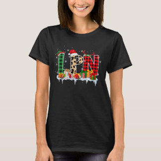 Luipaard Rood Geruit LPN Verpleegster Kerstman Hoe T-shirt