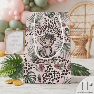 Luipaard Safari Baby Meisje Jungle Bloem Geschenk Klein Cadeauzakje