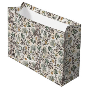 Luipaard Safari Kids Bloem Jungle Patroon Groot Cadeauzakje