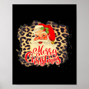 Luipaard Santa Vrolijk Kerstfeest Sinterklaas Poster
