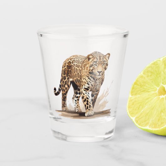 Luipaard Shot Glas (Voorkant)
