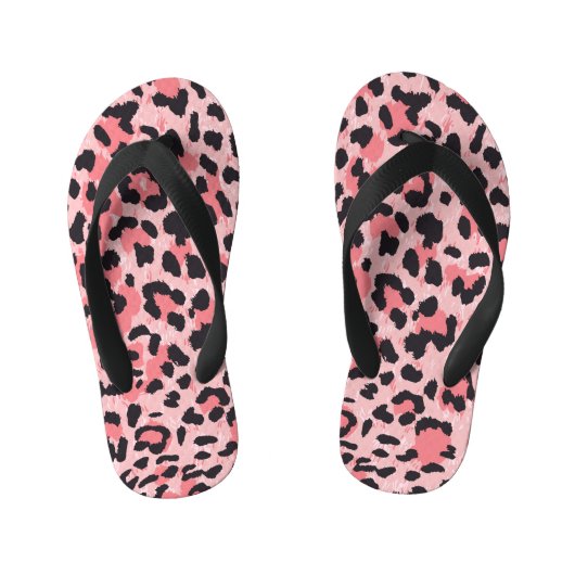 Luipaard skin:  naadloze textuur kinder teenslippers (Voetbed)