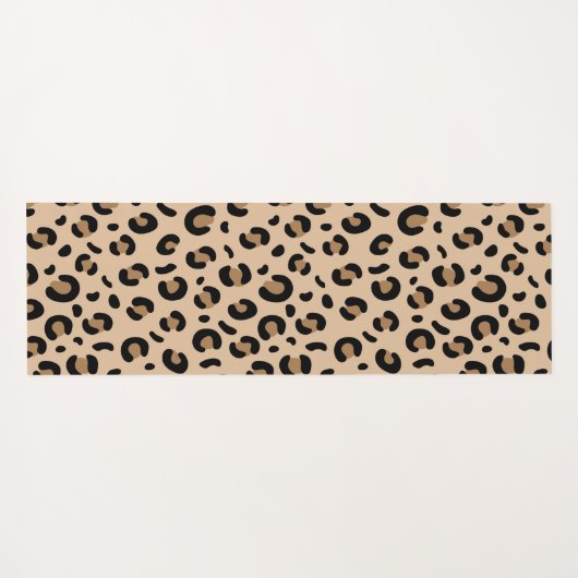 Luipaard, spuiten, bruine luipaard, Jouw naam Yogamat (Achterkant (horizontaal))