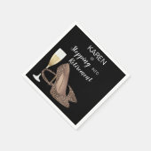 Luipaard stapt in pensioen servetten (Hoek)