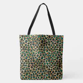 Luipaard turquoise animalier draagtas