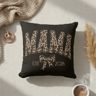 Luipaard Varsity Mama Est Krachtig Vrouwelijk Deco Kussen