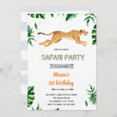 Luipaard verjaardagsthema kaart (Voorkant / Achterkant)