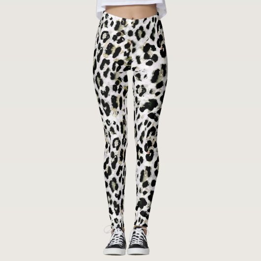 Luipaard - vingerafdrukken met vingerafdrukken leggings (Voorkant)