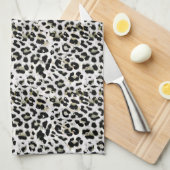 Luipaard - vingerafdrukken met vingerafdrukken theedoek (Quarter Fold)