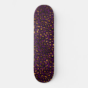 Luipaard Vlekken Blauw Glamour Luxueus Mode Wild Skateboard