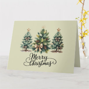 Luipaard Vrolijk Kerstboom Coquette Bow Xmas Kaart