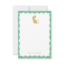 Luipaard Whimsical Persoonlijk Briefpapier Notitie