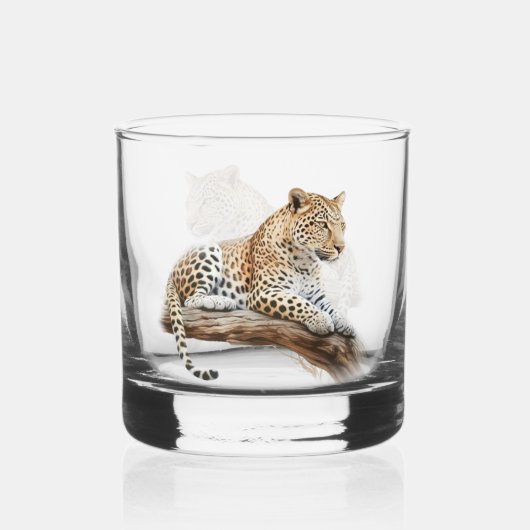 Luipaard Whisky Glas (Voorkant)