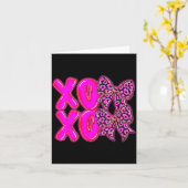 Luipaard Xoxo Coquette Strik Harten Valentijnsdag  Kaart (Gele Bloem)