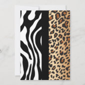 Luipaard Zebra Bruiloft Typografie Uitnodiging (Achterkant)
