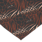 Luipaard, Zebra, Giraffe, Tijgerpatroon Korte Tafelloper (Hoek)