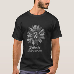 Luipaard Zonnebloem Dyslexie Bewustzijn Strijder Z T-shirt