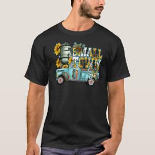 Luipaard Zonnebloem Vrachtwagen Gewoon Klein Dorps T-shirt