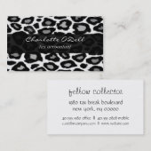 luipaard; zwart visitekaartje (Voorkant / Achterkant)