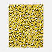 Luipaardafdrukken, luipspuiten, geel luipaard fleece deken (Voorkant)