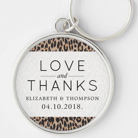 Luipaardafdrukken, spuiten, bruine luipaard, bruil sleutelhanger (Voorkant)