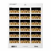Luipaardbontpatroon Etiket (Full Sheet)