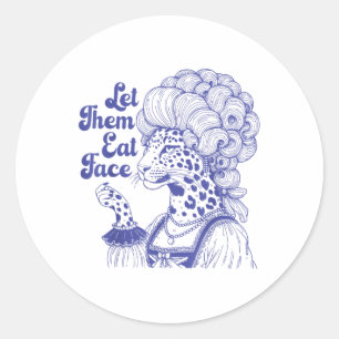 Luipaarden aten mijn gezicht ronde sticker