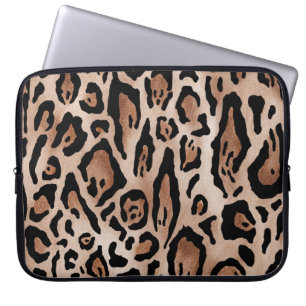 Luipaardhuid: naadloos patroon. laptop sleeve