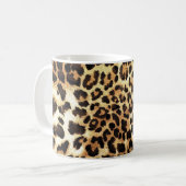 Luipaardhuid, naadloos patroonontwerp. koffiemok (Voorkant links)