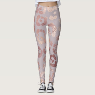 Luipaardhuid: roos gouden elegantie. leggings