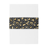 Luipaardhuid uitnodiging buik band uitnodigingen wikkel (Achterkant Voorbeeld)