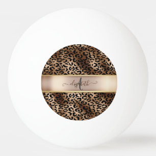 Luipaardpatroon Zwart Brons Monogram Pingpongballen