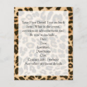 Luipaardprint achtergrond flyer (Achterkant)