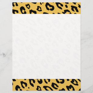 Luipaardprint briefhoofd schrijfpapier