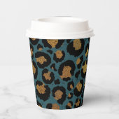 Luipaardprint Bruidsdouche Papieren Bekers (Achterkant)
