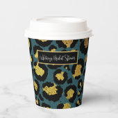 Luipaardprint Bruidsdouche Papieren Bekers (Voorkant)