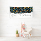 Luipaardprint Bruiloftsfeest Party Banner (Insitu)