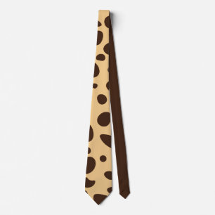 Luipaardprint bruin stropdas