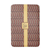 Luipaardprint Chevron Badmat (Voorkant Verticaal)