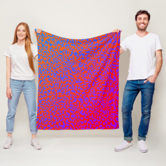 luipaardprint deken met psychedelische gradiënt