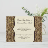 Luipaardprint en Krullen Huwelijkskaart Kaart (Staand voorkant)