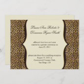 Luipaardprint en Krullen Na de Bruiloft Kaart (Voorkant / Achterkant)